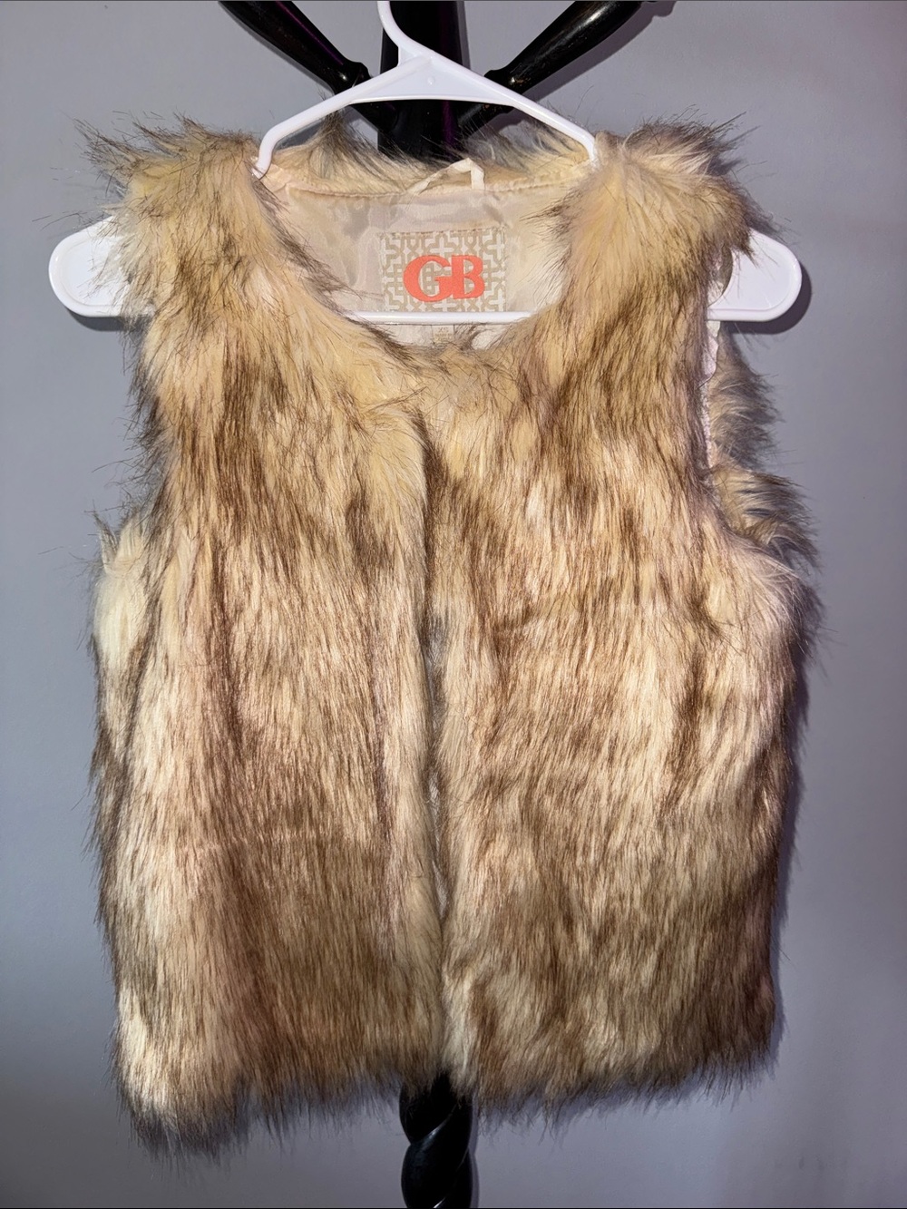Gianni Bini Faux Fur Vest in Golden Brown